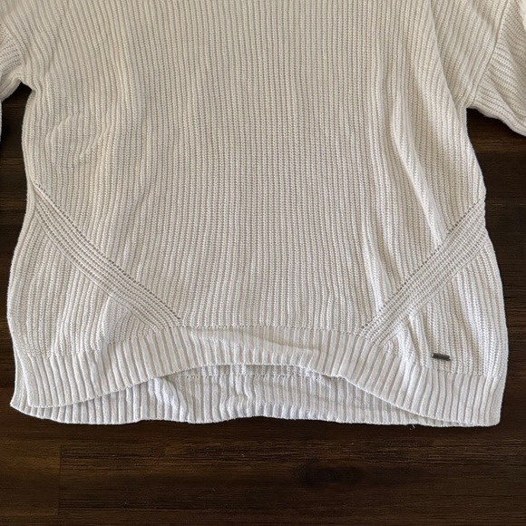 Hollister Cream White Knit Long Sleeve Sweater Large - Picture 6 of 11